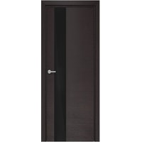 Межкомнатная дверь Юркас Deform H H-4 70x200 (дуб французский темный/lacobel черный лак)