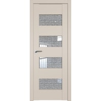 Межкомнатная дверь ProfilDoors 46U L 60x200 (санд/стекло дождь белый)