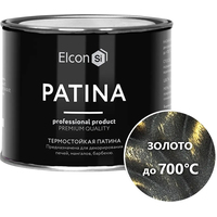 Краска Elcon Patina термостойкая до 700C 0.2 кг (золото)