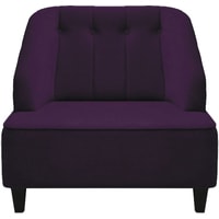 Интерьерное кресло Brioli Дино П (велюр, B40 фиолетовый/темные ножки)