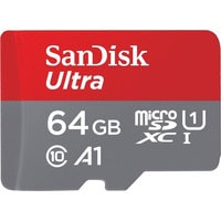 Карта памяти SanDisk Ultra SDSQUA4-064G-GN6MA microSDXC 64GB (с адаптером)