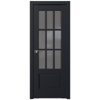 Межкомнатная дверь ProfilDoors 104U L 60x200 (черный матовый, стекло графит)
