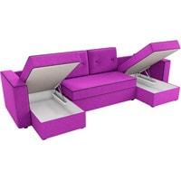 П-образный диван Лига диванов Принстон 31646 (микровельвет, фиолетовый)