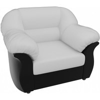Интерьерное кресло Лига диванов Карнелла 105850 (экокожа, белый/черный)