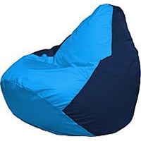 Кресло-мешок Flagman Груша Медиум Г1.1-272 (голубой/тёмно-синий)