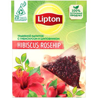 Травяной чай Lipton Hibiscus Rosehip с гибискусом и шиповником 20 шт