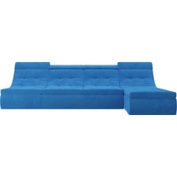 Модульный диван Лига диванов Холидей люкс 105558 (велюр, голубой)
