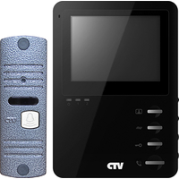 Комплект видеодомофона CTV DP1400M (черный)