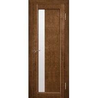 Межкомнатная дверь Юркас Вега ЧО 6 70x200 (темный орех, стекло мателюкс матовое)