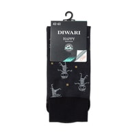Носки DiWaRi С печатными рисунками 20С-202СП (р. 42-43, черный 149)