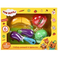 Набор игрушечных продуктов Играем вместе Три Кота Овощи и фрукты