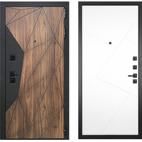 Металлическая дверь Двери Гранит Континент 029 205x86 (коричневый/белый, правый)