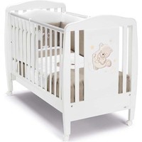 Классическая детская кроватка CAM Lettino Orso Luna G214 (Лунный Медведь, белый)