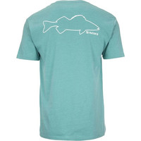 Футболка Simms Walleye Outline T-Shirt (M, маслянисто-голубой)