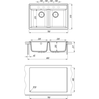 Кухонная мойка Dr. Gans Астра 780 (серый)