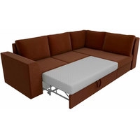 Угловой диван Лига диванов Пауэр 100210 (коричневый)