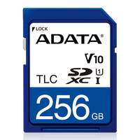 Карта памяти ADATA SD Card 256GB, 3D TLC, -25-85 C