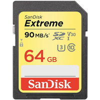Карта памяти SanDisk Extreme V30 SDXC 64GB [SDSDXVE-064G-GNCIN]