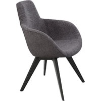 Интерьерное кресло Tom Dixon Scoop High BL Fabric B (темно-серый/черный) в Лиде