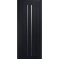 Межкомнатная дверь ProfilDoors 49U L 60x200 (черный матовый/стекло графит)