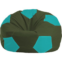 Кресло-мешок Flagman Мяч М1.1-58 (оливковый темный/бирюзовый)