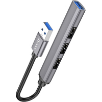 USB-хаб  Hoco HB26 (серый)