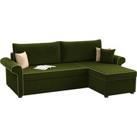Угловой диван Mebelico Милфорд (вельвет, зеленый)