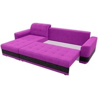 Угловой диван Mebelico Честер 61119 (левый, вельвет, фиолетовый/черный)