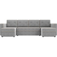 П-образный диван Лига диванов Принстон 31650 (рогожка, серый)