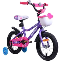 Детский велосипед AIST Wiki 14 (фиолетовый/розовый, 2019)