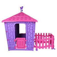 Игровой домик Pilsan Stone House с забором 06443 (фиолетовый)