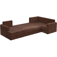 П-образный диван Mebelico Мэдисон 59245 (вельвет, коричневый)