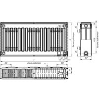 Стальной панельный радиатор Лидея ЛУ 22-308 300x800