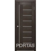 Межкомнатная дверь Portas S29 60x200 (орех шоколад, стекло мателюкс матовое)