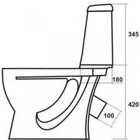 Унитаз напольный Sanita Идеал WC.CC/Ideal/2-DM/WHT.G/S1