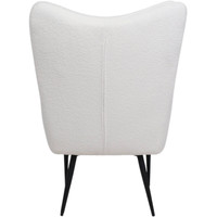 Интерьерное кресло AksHome KENZO 89978 (белый мех Teddy/черный)