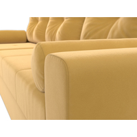 Угловой диван Mio Tesoro Верона лайт левый (микровельвет, желтый)