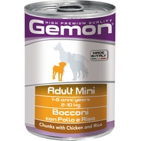 Консервированный корм для собак Gemon Adult Mini Chunks Chicken and Rice 415 г