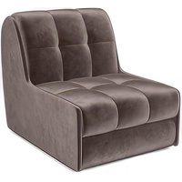 Кресло-кровать Мебель-АРС Барон №2 (бархат, серо-шоколадный Star Velvet 60 Coffee)