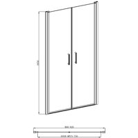 Душевая дверь Adema Nap Duo-90 (матовое стекло)