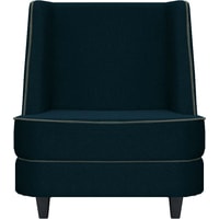 Интерьерное кресло Brioli Рико (рогожка, J17 темно-синий/темные ножки)