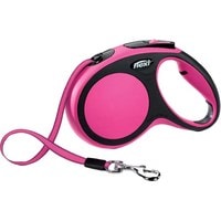 Поводок-рулетка Flexi New Comfort M Tape 5 м (розовый/черный)