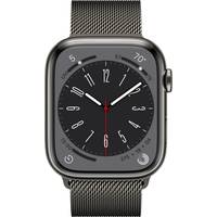 Умные часы Apple Watch Series 8 LTE 45 мм (корпус из нержавеющей стали, графит/миланский графитовый)