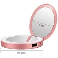Косметическое зеркало ShineMirror TD-018 (розовый)