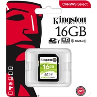 Карта памяти Kingston Canvas Select SDS/16GB SDHC 16GB