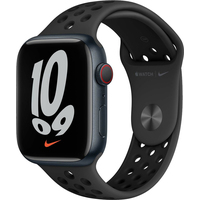 Умные часы Apple Watch Nike Series 7 LTE 41 мм (темная ночь/черный спортивный)