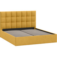 Кровать Трия Эмбер универсальный тип 1 с ПМ 160x200 (микровелюр Wellmart Yellow)