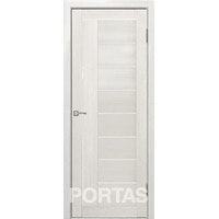 Межкомнатная дверь Portas S29 80x200 (французский дуб, стекло lacobel белый лак)