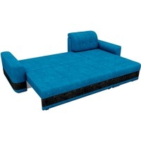 Угловой диван Mebelico Честер 61106 (правый, велюр, голубой/черный)
