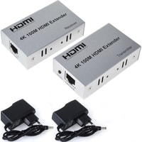Удлинитель USBTOP HDMI UltraHD 4K активный на 100м по витой паре RJ45, комплект